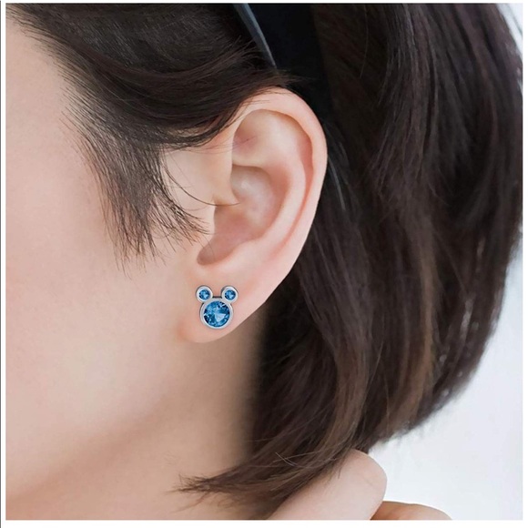 Sparkling Mouse Earrings With Cubic Zirconia - Picture 6 of 8